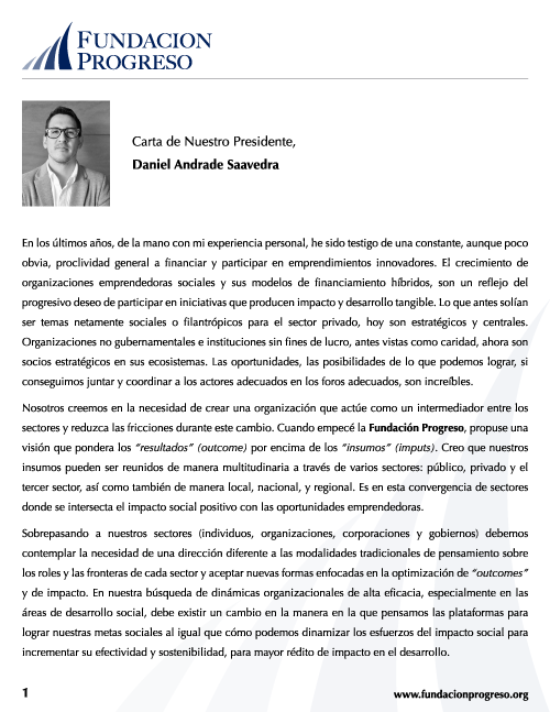 Carta del Presidente - Página 1